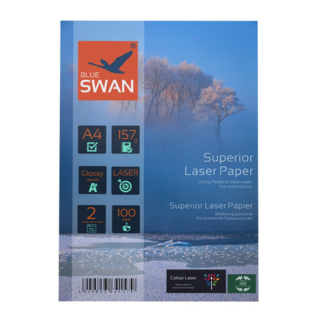 Papier fotograficzny A4 Blue Swan 157g/m² błyszczący 100 sztuk dwustronny wodoodporny szybkoschnący 