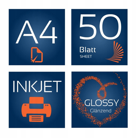Papier fotograficzny A4 Blue Swan 260g/m² błyszczący 50 sztuk wodoodporny szybkoschnący