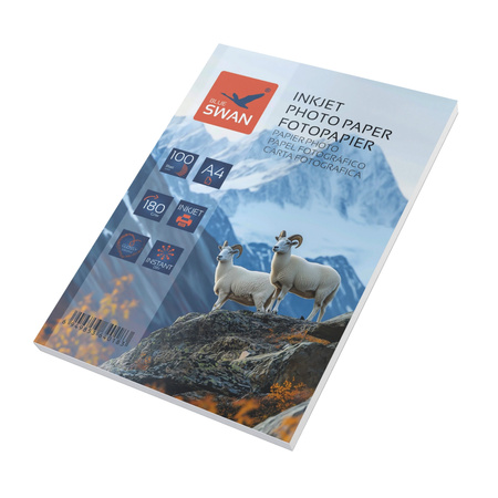 Papier fotograficzny A4 Blue Swan 180g/m² błyszczący 100 sztuk wodoodporny szybkoschnący
