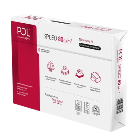 Papier ksero Polspeed A4 80g klasa C