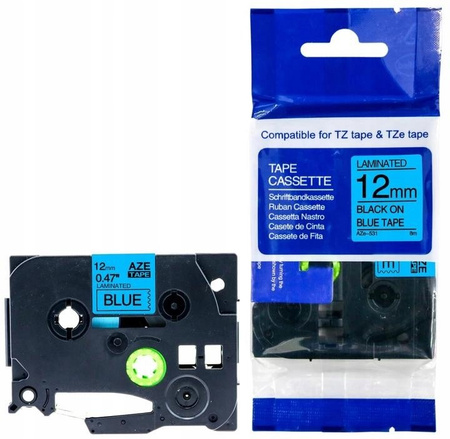 Taśma do BROTHER TZe-531 12mm 8m niebieska TZ-531