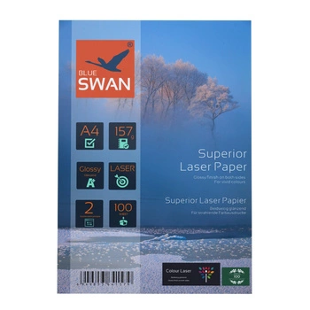 Papier fotograficzny A4 Blue Swan 157g/m² błyszczący 100 sztuk dwustronny wodoodporny szybkoschnący 