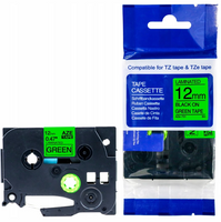 Taśma do BROTHER TZe-731 12mm 8m zielona TZ-731