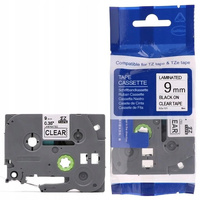 Taśma do BROTHER TZe-121 9mm 8m przeźroczysta TZ-121