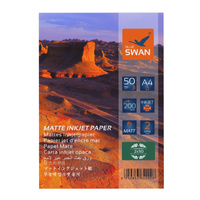 Papier fotograficzny A4 Blue Swan 200g/m² matowy 50 sztuk dwustronny wodoodporny szybkoschnący 