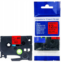 Taśma do BROTHER TZe-431 12mm 8m czerwona TZ-431