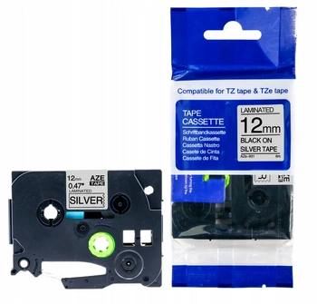 Taśma do BROTHER TZe-931 12mm 8m srebrna TZ-931